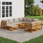 Garten-Lounge-Set 3028504-27 (10-teilig) Grau - Hellgrau