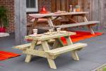 MaximaVida Kinder-Picknicktisch aus Holz Braun - Massivholz - Holzart/Dekor - 96 x 50 x 100 cm