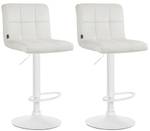 Tabouret de bar Peru Lot de 2 Crème - Blanc