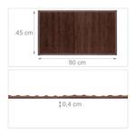 Bambusmatte dunkelbraun Braun - Bambus - Textil - 45 x 1 x 80 cm