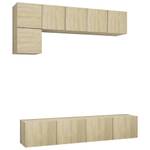 TV-Schrank 5er Set D553 Braun - Holzwerkstoff - 30 x 30 x 60 cm