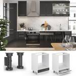 Meuble bas four Fame anthracite Anthracite brillant