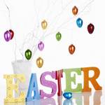 Scritta ''Easter'' (pasqua) Malia Multicolore - Legno massello - 77 x 15 x 1 cm