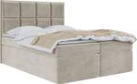 Boxspringbett mit Topper MAXIMO Beige - Breite: 200 cm - H3