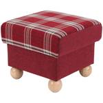 Monarch Hocker, rot Rot - Textil - 54 x 48 x 54 cm