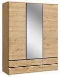 Schlafzimmer-Set NAXOS 3-teilig Braun - Holzwerkstoff - 346 x 210 x 58 cm