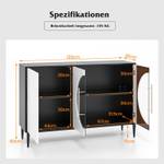 Sideboard VH33678IT+DE Weiß - Metall - 35 x 80 x 120 cm