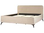 Doppelbett VALOGNES Beige - Schwarz - Taupe - 192 x 110 cm