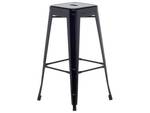 Tabouret de bar CABRILLO Noir - 42 x 76 x 42 cm