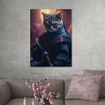 Leinwandbild Cat Warrior III 70 x 105 cm