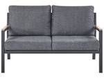 Sitzgruppe DELIA 4-tlg Schwarz - Braun - Grau - Metall - 128 x 70 x 79 cm