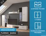 FURNIX Ensemble meubles Sarai 240 LED Blanc