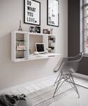 Bureau en bois Bureau mural Teala Blanc