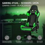 Gamingstuhl mit ausziehbarer Fußstütze Schwarz - Grün