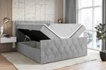 Boxspringbett VELANTO Grau - Breite: 200 cm - H4