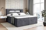 Boxspringbett - ORGOL Steingrau - Breite: 140 cm - H4