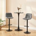 Lot de 2 tabourets de bar TOM Gris