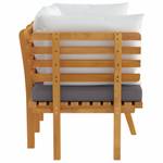 Gartensofa Grau - Massivholz - Holzart/Dekor - 65 x 65 x 130 cm