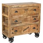 Kommode Rustic Braun - Massivholz - Holzart/Dekor - 90 x 90 x 40 cm