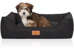 Hundebett Lotte mit Handwebcharakter Schwarz - 63 x 23 x 85 cm