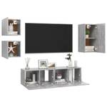 TV-Schrank 5er Set D195 Grau - Holzwerkstoff - 30 x 60 x 31 cm