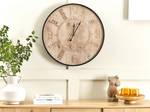 Horloge murale DOLE Noir - Marron - Bois manufacturé - 60 x 60 x 5 cm