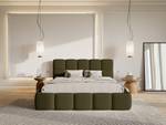 Bett mit Polsterrahmen CLOUDY Olivgrün - Breite: 180 cm