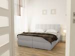 Boxspringbett Doppelbett Bett Kaspian Hellgrau - Tiefe: 200 cm