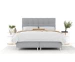 Boxspringbett Chanton Grau - Breite: 160 cm