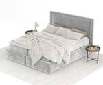 Boxspringbett Sundown Grau - Breite: 160 cm