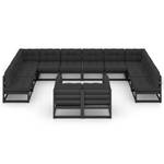 Garten-Lounge-Set (12-teilig) 3009767-2 Anthrazit - Schwarz