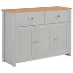 Sideboard 298620 Grau - Holzwerkstoff - Kunststoff - 112 x 81 x 35 cm