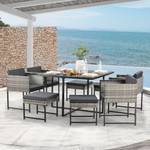 Gartenmöbel-Set Tarragona (9-teilig) Grau - Polyrattan - 109 x 72 x 109 cm