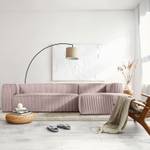 Ecksofa FEROX Pink - Armlehne beidseitig montierbar - Ecke davorstehend rechts - Ottomane davorstehend rechts