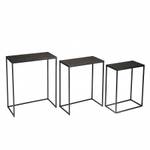 Sofaende JONAS 3er Set Schwarz - Metall - 29 x 65 x 54 cm