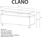 Meubles de télévision Clano Imitation driftwood - Noir brillant
