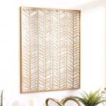 Quadratische Wanddekoration Gold - Metall - 2 x 80 x 80 cm