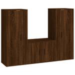 TV-Schrank 3er Set D137 Eiche Schwarzbraun Dekor