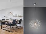 LED Pendelleuchte dimmbar Chrom 52cm Silber