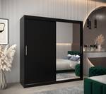 ARMOIRE À PORTES COULISSANTES TOKYO 2 Noir - Largeur : 200 cm