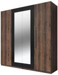 Kleiderschrank VERA Schwarz - Braun - Holzwerkstoff - 228 x 214 x 58 cm