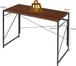 Bureau d'Ordinateur Pliant HW65577 Marron châtaignier