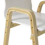 Lot de 2 Chaises KMB24-Wx2 Blanc - En partie en bois massif - 40 x 53 x 32 cm