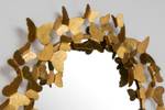 Wandspiegel Gilded Butterflies Gold - Metall - 63 x 63 x 4 cm