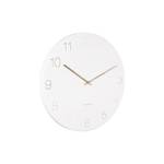 Horloge murale Charm Engraved Numbers Blanc - Métal - 40 x 4 x 40 cm