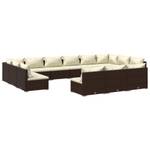 Garten-Lounge-Set (13-teilig) 3013634-4 Braun - Creme - Weiß