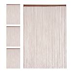 4x Rideau de fil Marron - Textile - 145 x 245 x 1 cm