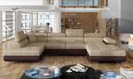 Ecksofa RODI Beige - Braun - Ecke davorstehend links