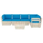 Garten-Lounge-Set (6-teilig) 3016490-14 Blau - Hellblau