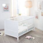 Mitwachsendes Babybett Easy Sleep Weiß - Holzwerkstoff - 78 x 78 x 142 cm